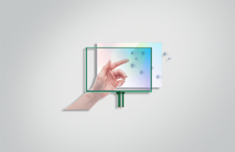 Kombination von Resistive und PCAP Touch Hybrid Touch aus PCAP & Resistive wird mit einer Hand berührt