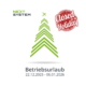 Betriebsurlaub 2025-26 Sujet mit Next System Weihnachtsbaum