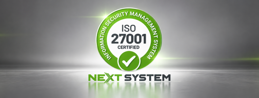 Qualitätssiegel ISO 27001 Zertifizierung Next System